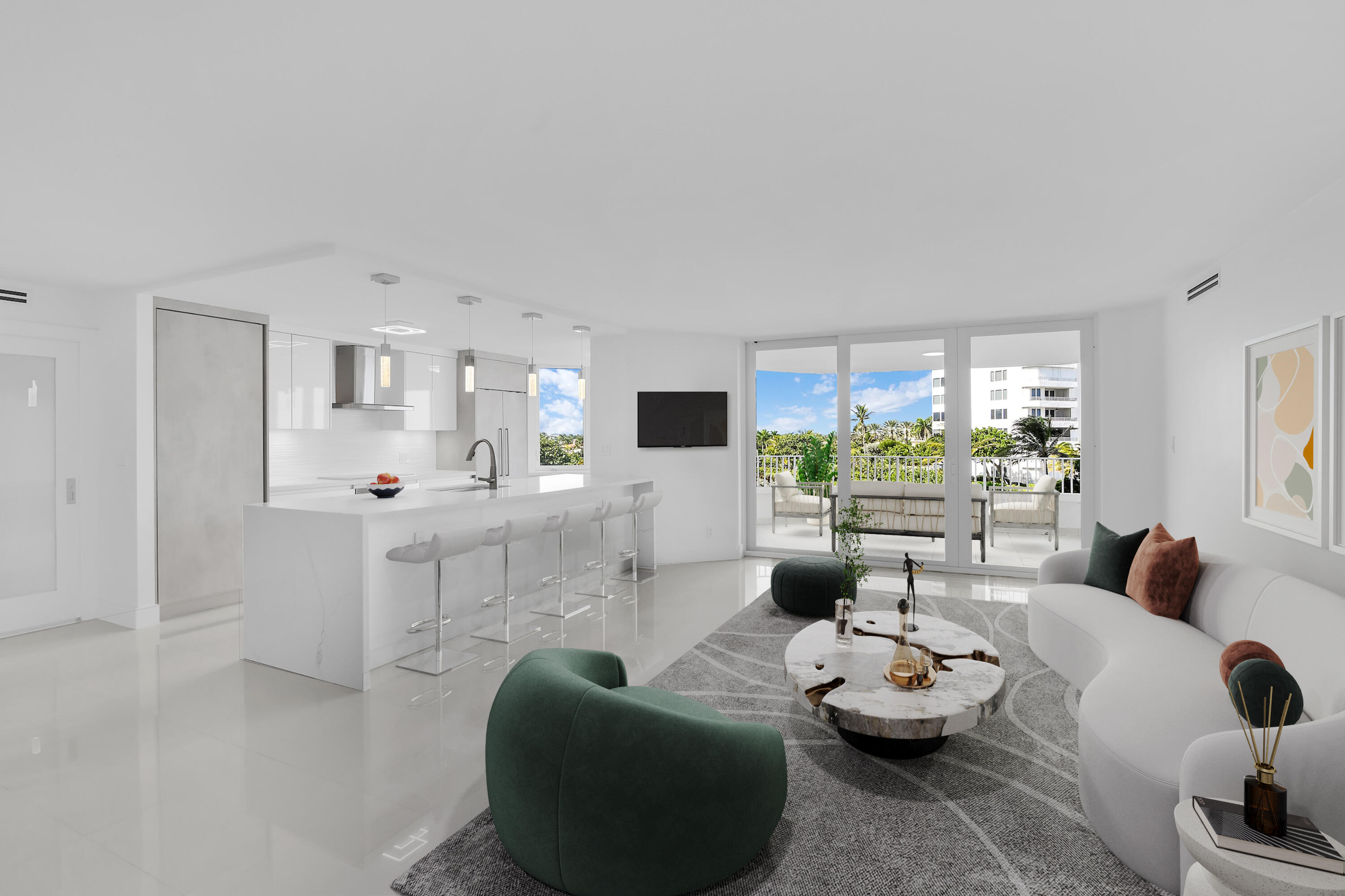 Virtually staged - Living Room