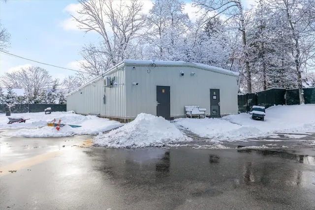 a view of a door with wooden floor