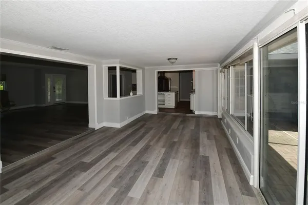a view of a house with wooden floor
