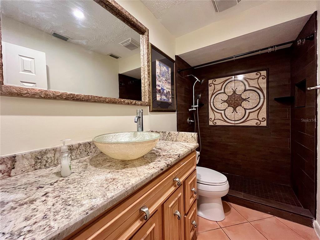 6604 Flicker Court Seffner, FL 33584 - Photo 25 of 32 a bathroom with a granite countertop toilet sink and mirror