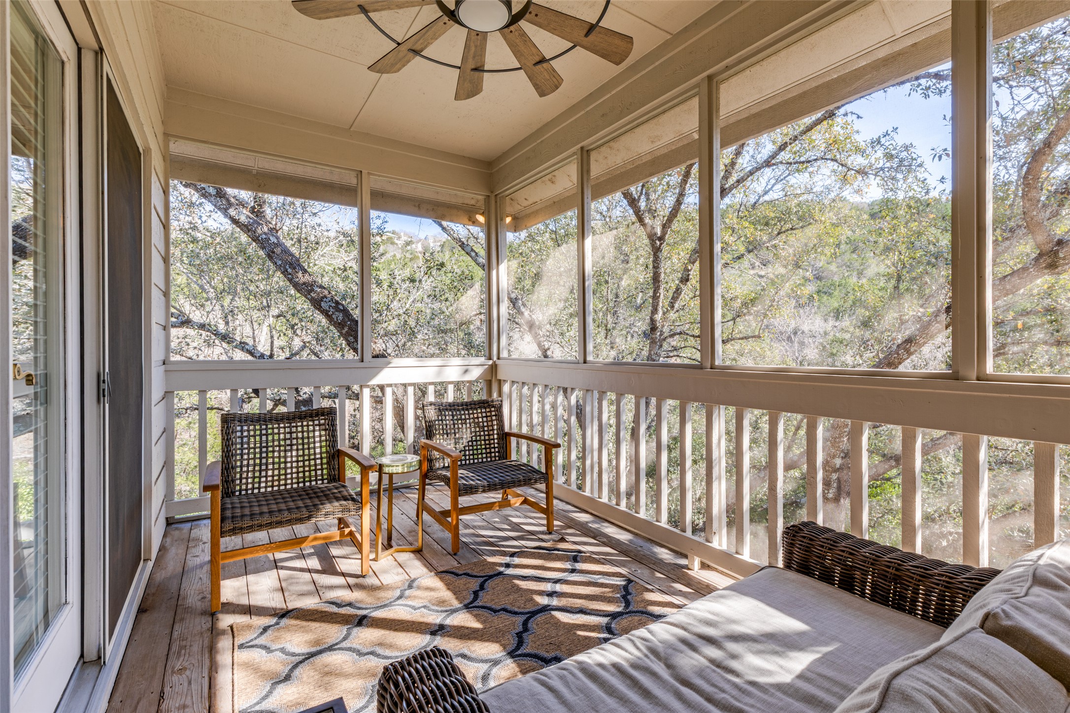 6815 Cougar Run Austin, TX 78731 - Photo 14 of 27 Screened in porch off of master suite for reading, morning coffee or cocktails.