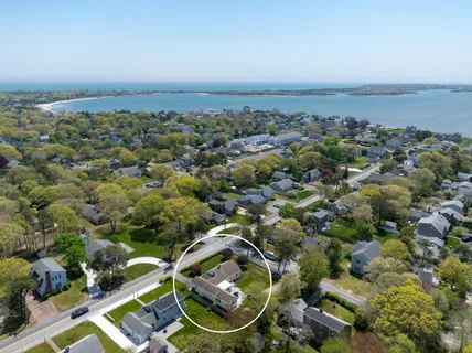 an aerial view of multiple house