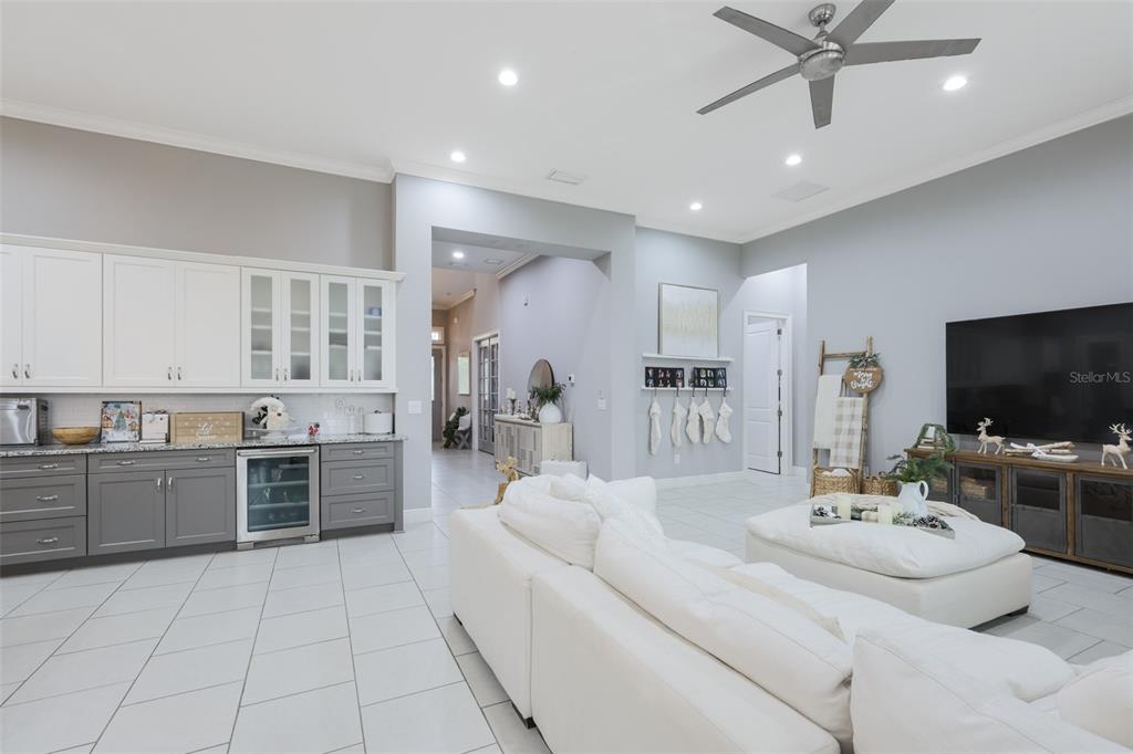 14006 Quarry Lake Road Lithia, FL 33547 - Photo 13 of 50 a kitchen with stainless steel appliances kitchen island granite countertop a sink and cabinets