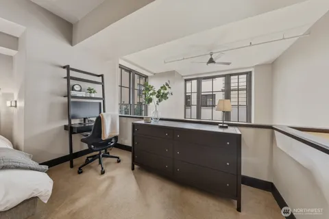 a room with furniture and a window