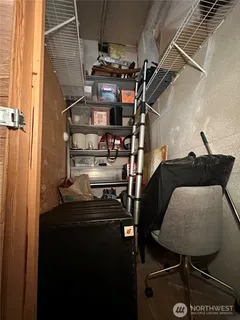 a view of storage and utility room