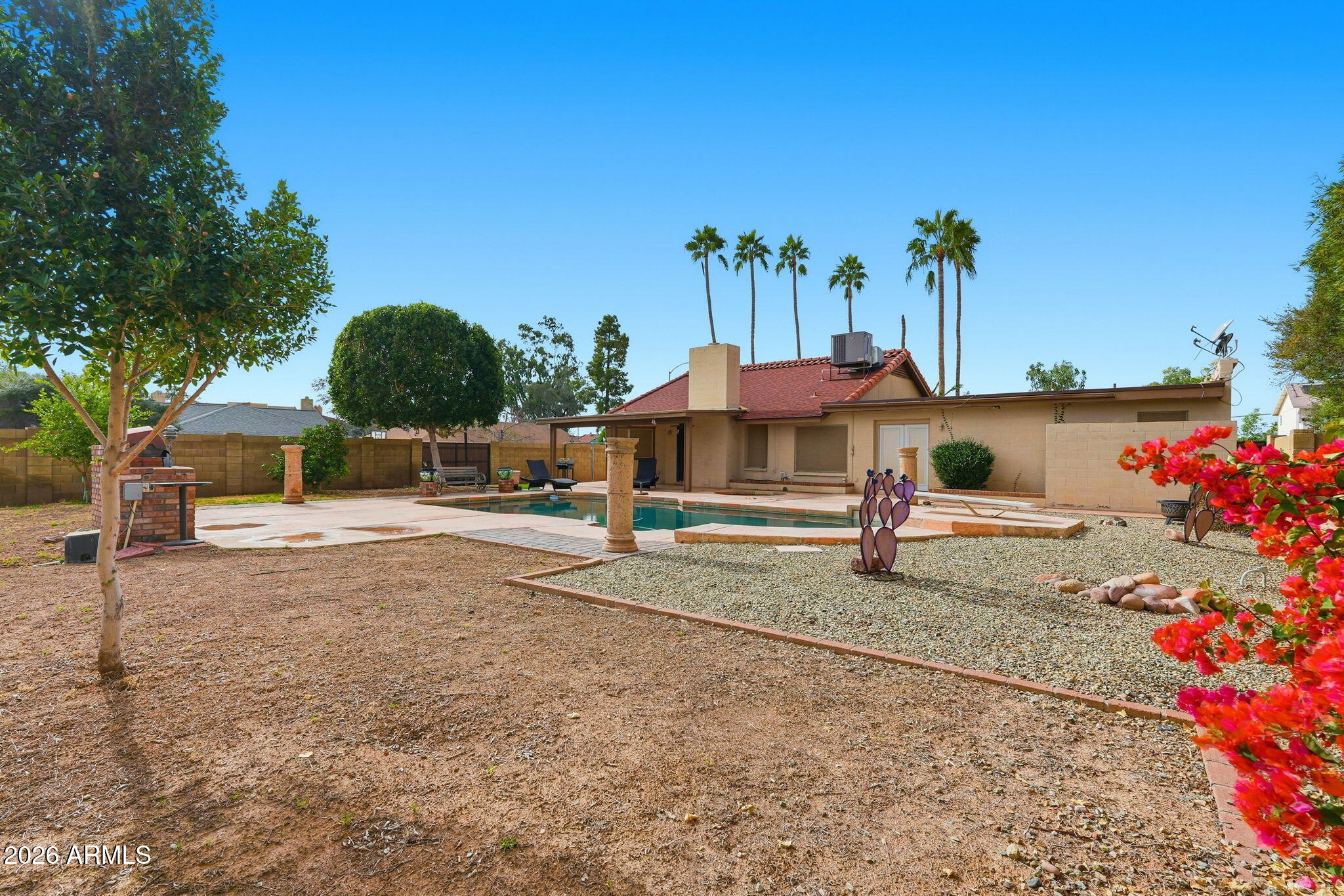 1305 North Spring Circle Mesa, AZ 85203 - Photo 28 of 28 a view of a house with a yard and tree s