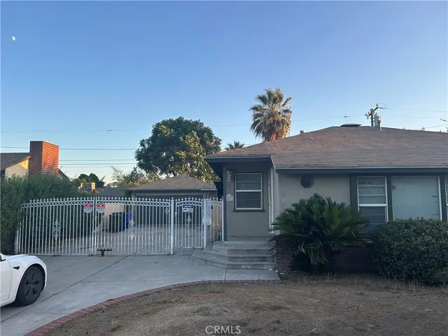 a view of a house with a patio