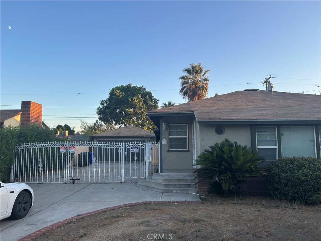 a view of a house with a patio