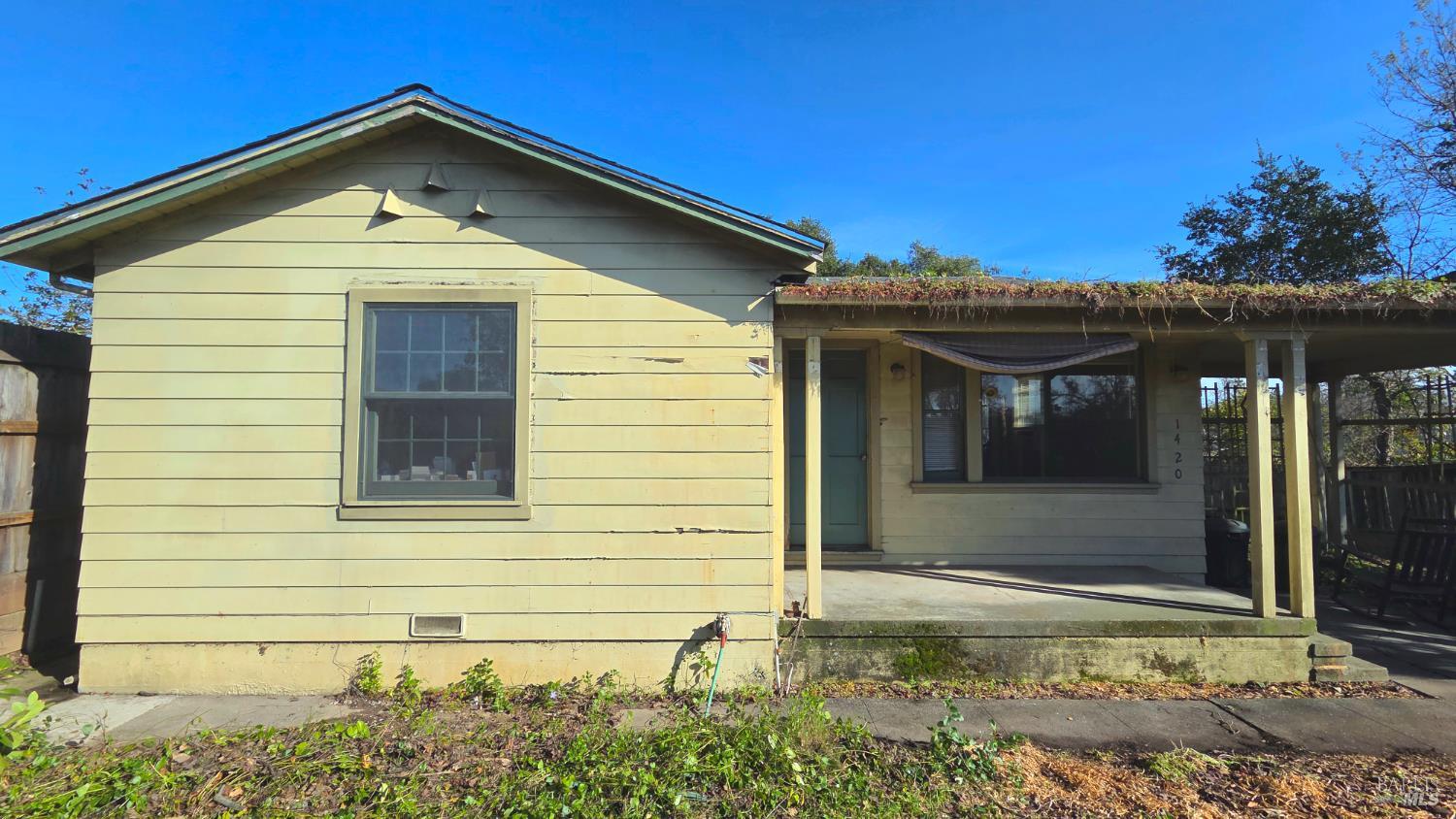 a front view of a house