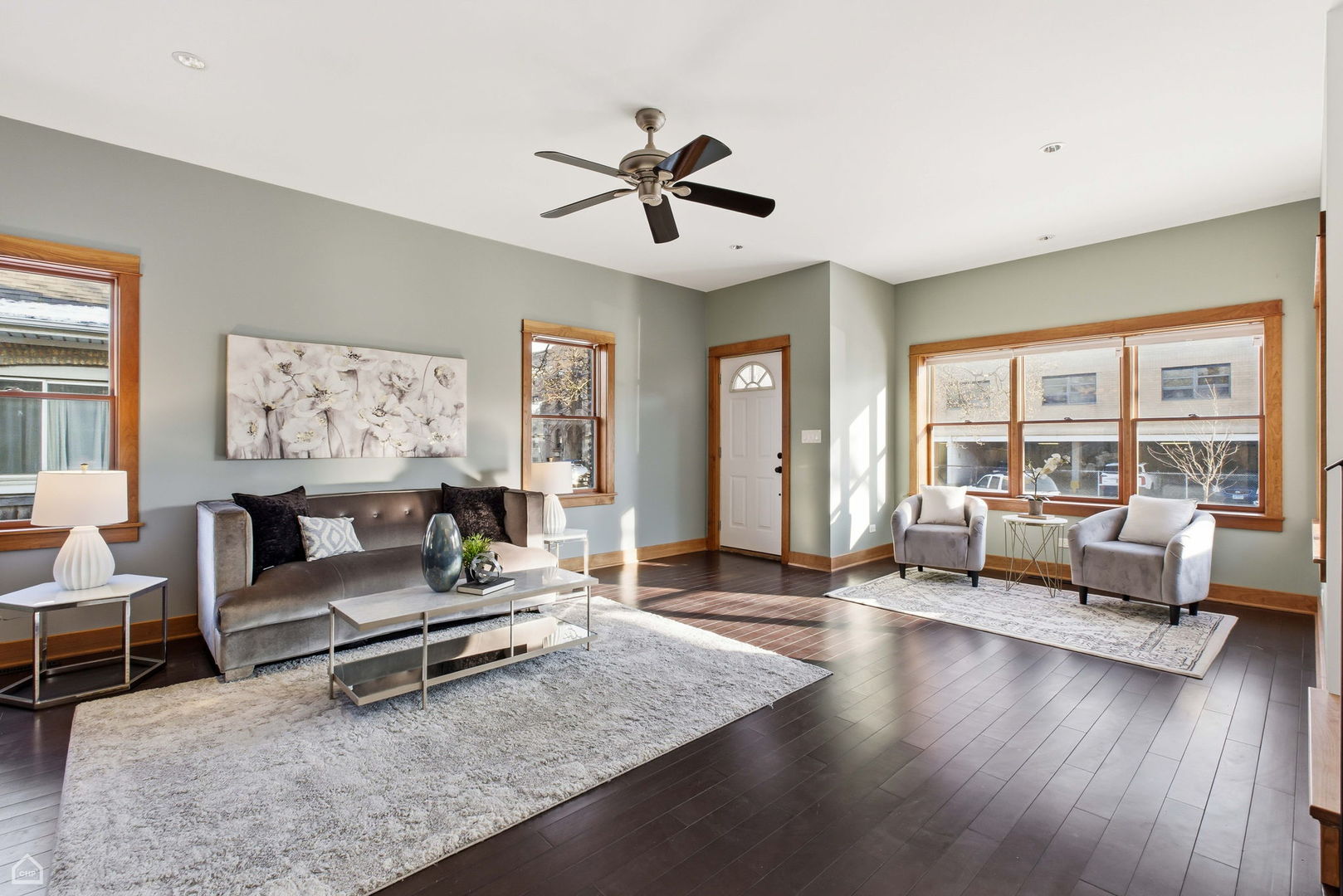 3814 North Mozart Street Chicago, IL 60618 - Photo 5 of 37 a living room with furniture and a large window