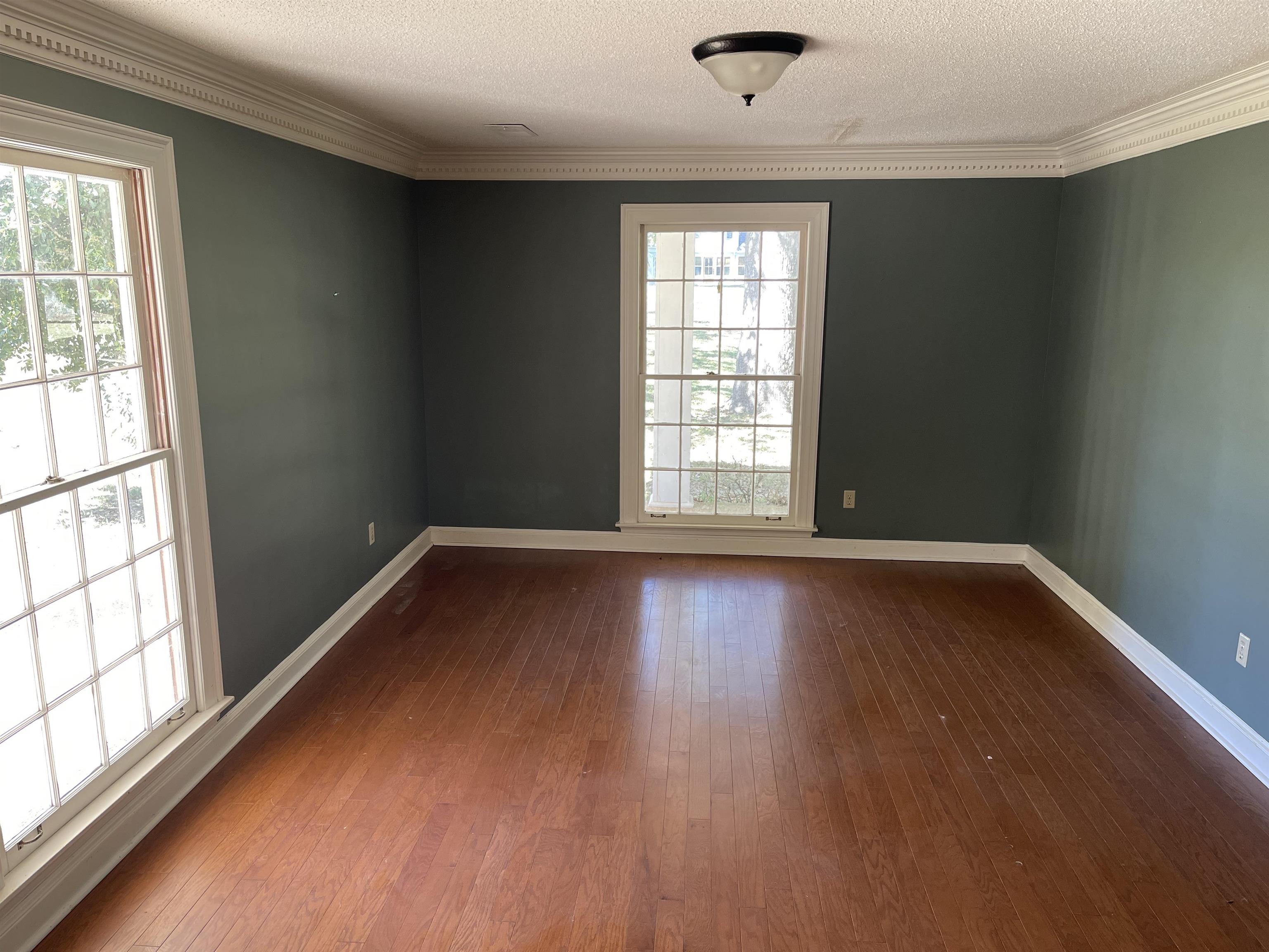9220 Davies Plantation Road Bartlett, TN 38133 - Photo 5 of 19 Living room or office with a healthy amount of sunlight, wood-type flooring, and ornamental molding