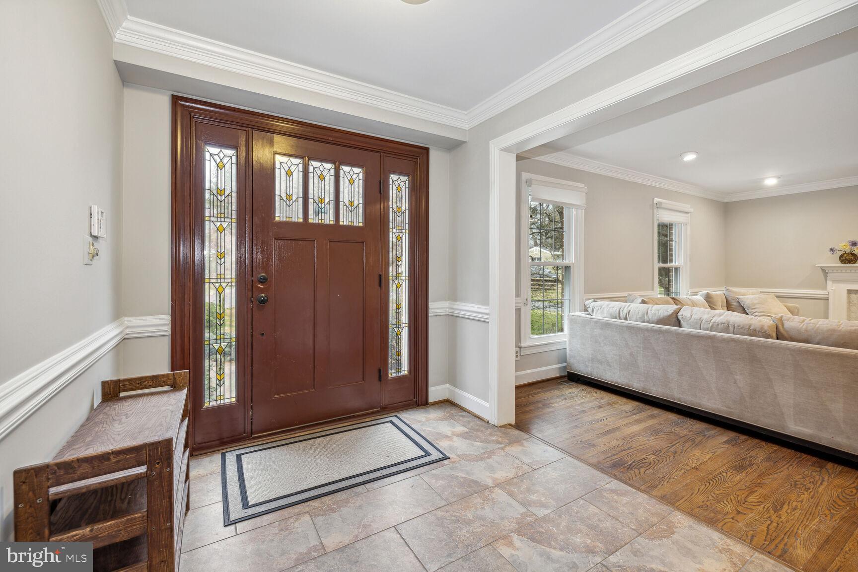 13303 Query Mill Road North Potomac, MD 20878 - Photo 3 of 42 Bright foyer, added moldings