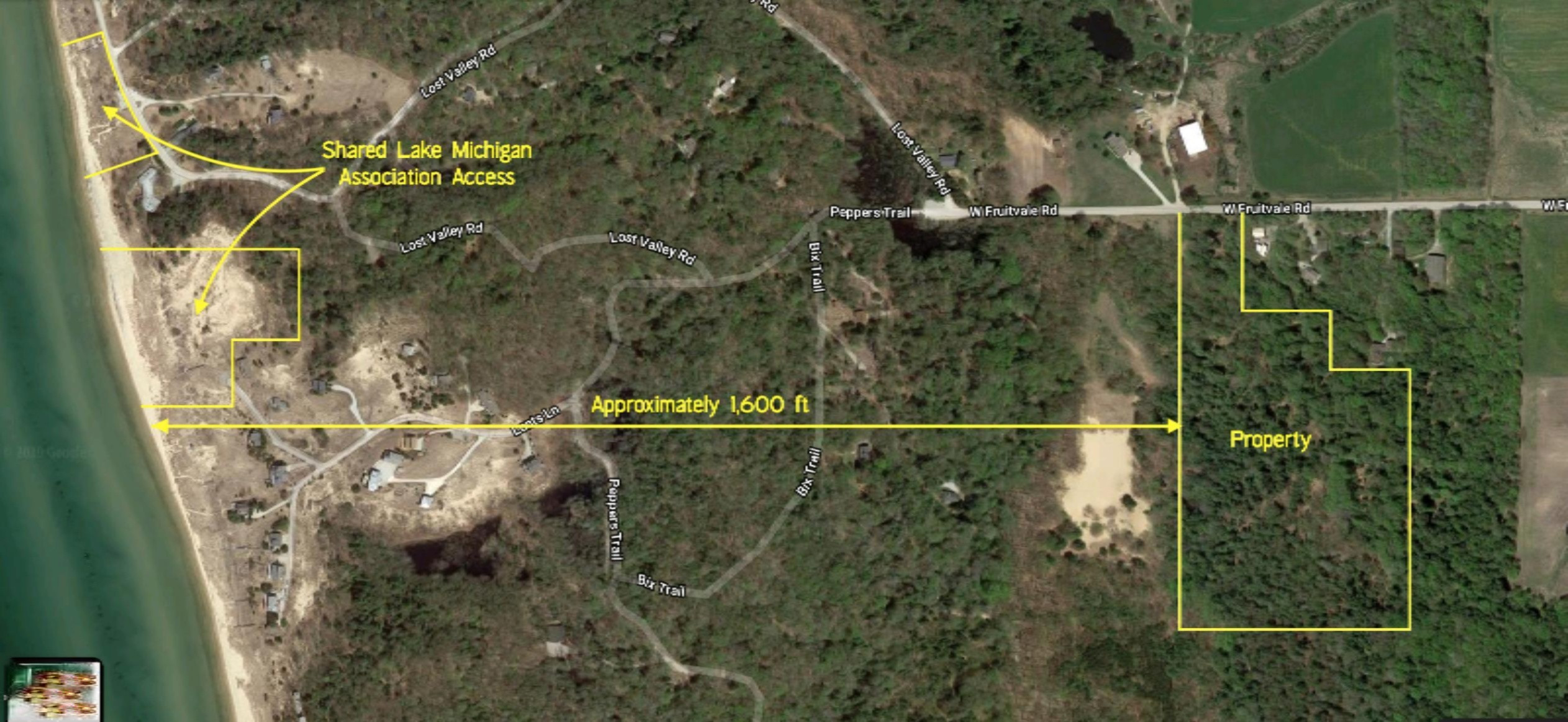 West Fruitvale Road Montague, MI 49437 - Photo 2 of 14 Fruitvale Rd parcel and common beach hig
