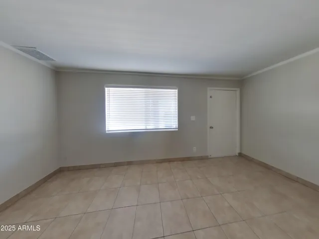 an empty room with a window