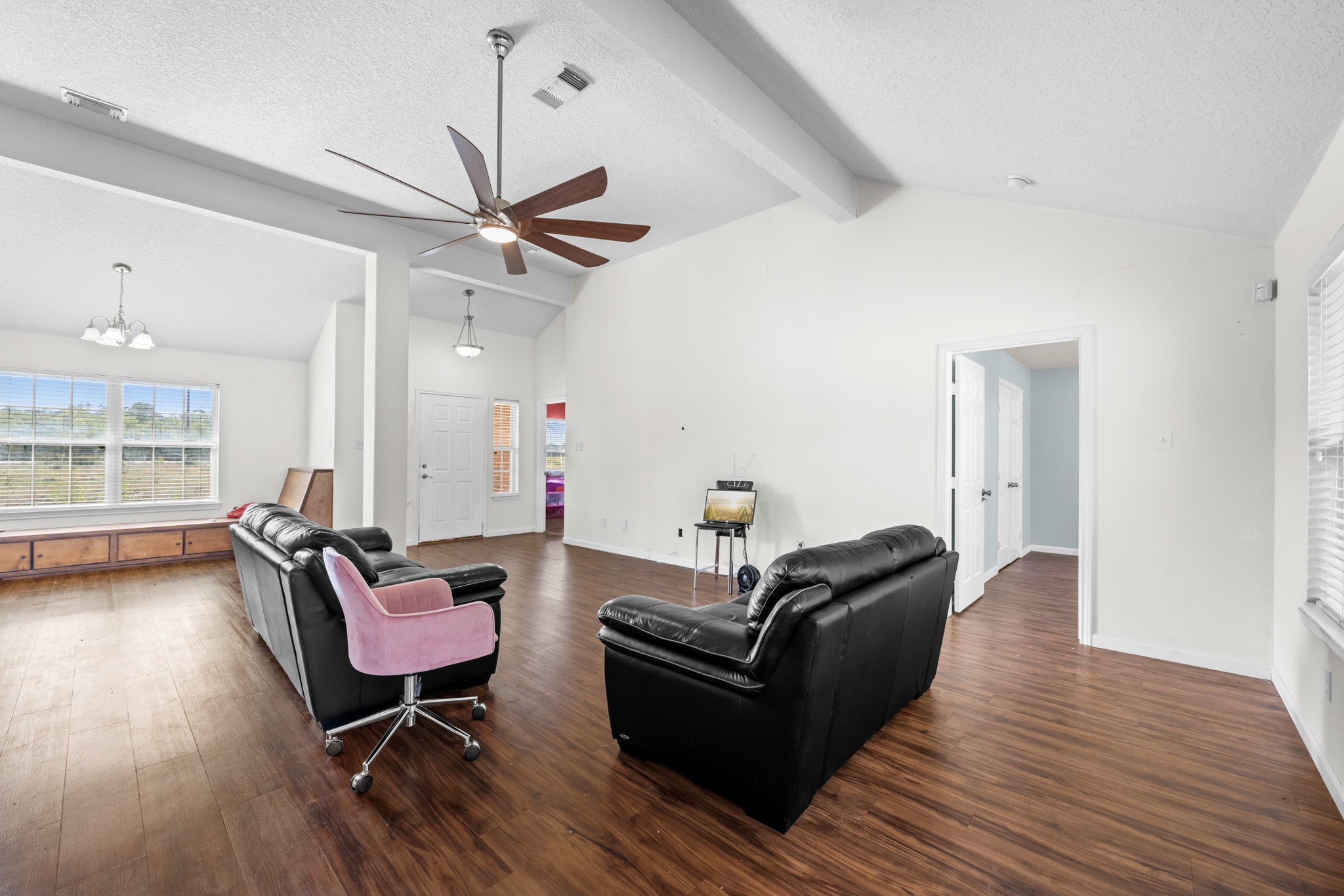 7442 County Road 42 Rosharon, TX 77583 - Photo 12 of 43 a living room with furniture and a wooden floor