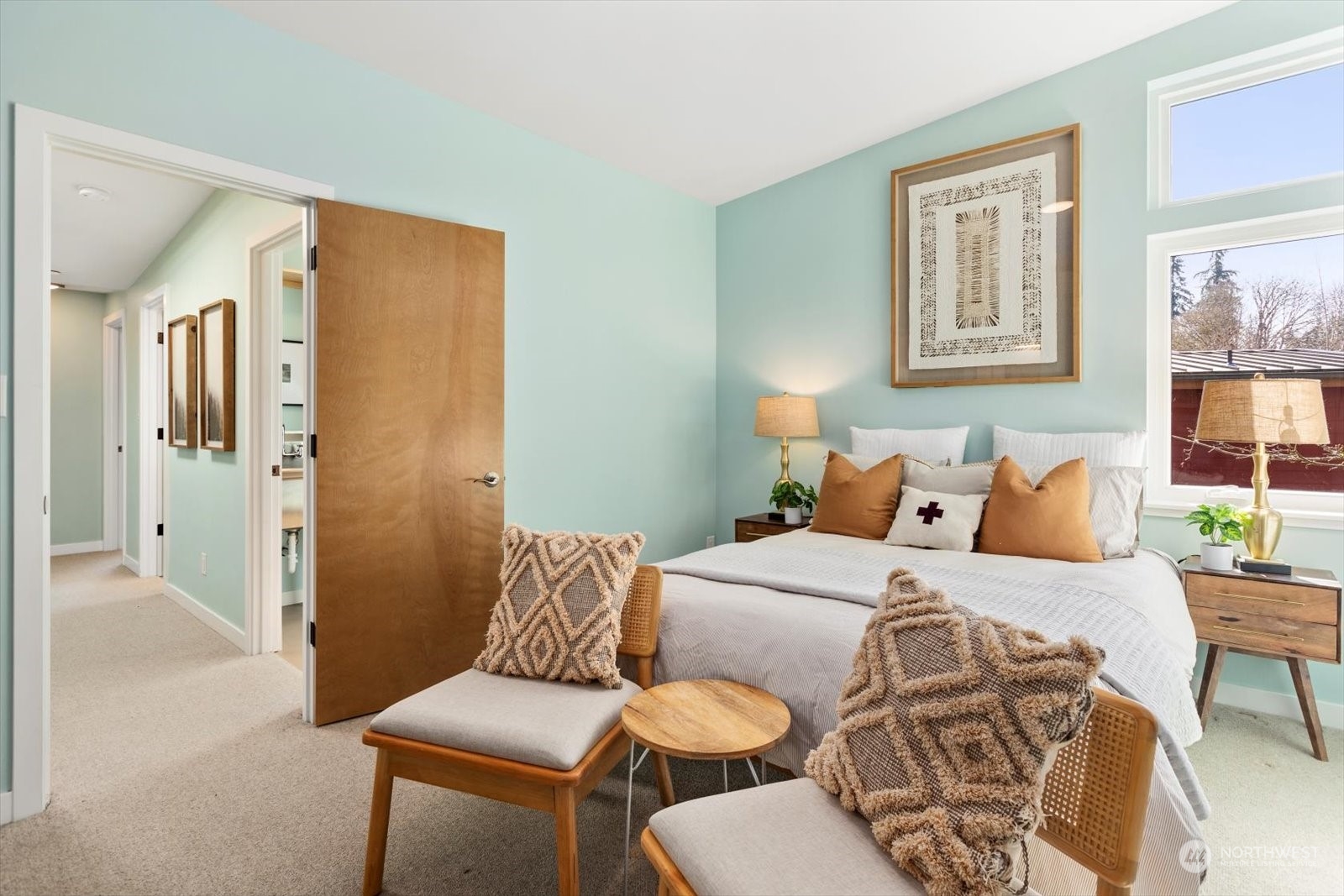 1402 194th Street Southeast, Unit 4 Bothell, WA 98012 - Photo 17 of 40 a bedroom with a bed and a couch