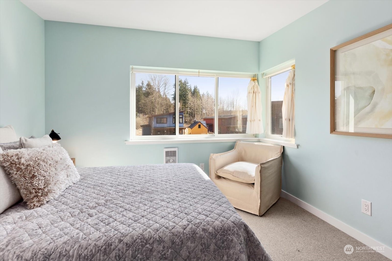 1402 194th Street Southeast, Unit 4 Bothell, WA 98012 - Photo 21 of 40 a bedroom with a bed and a large window