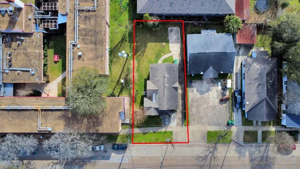 a aerial view of multiple house