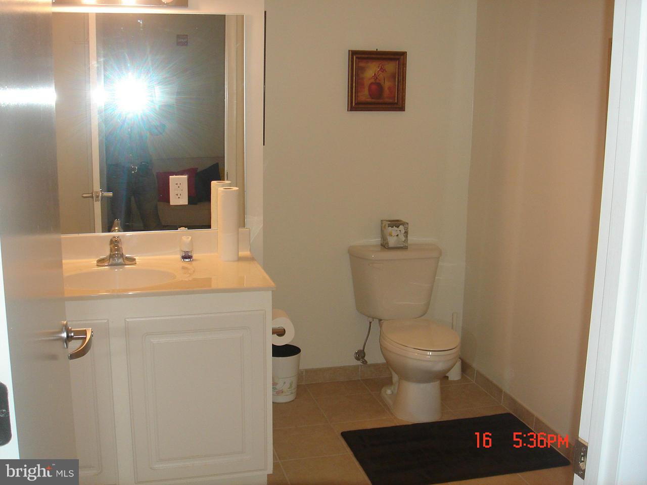 350 G Street Southwest, Unit N403 Washington, DC 20024 - Photo 4 of 5 a bathroom with a sink a toilet and mirror