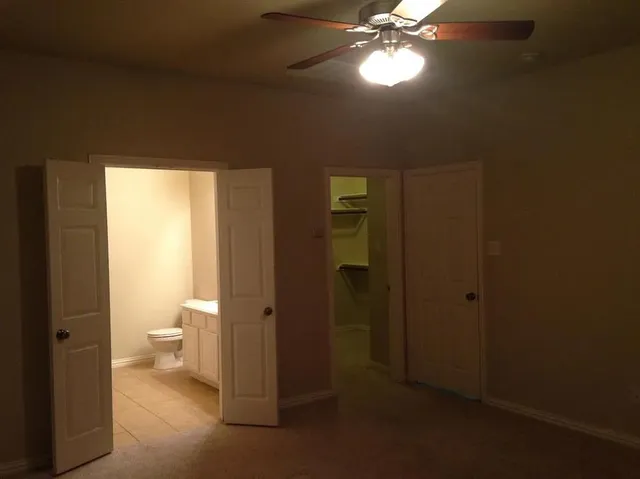 a view of a bathroom from a room