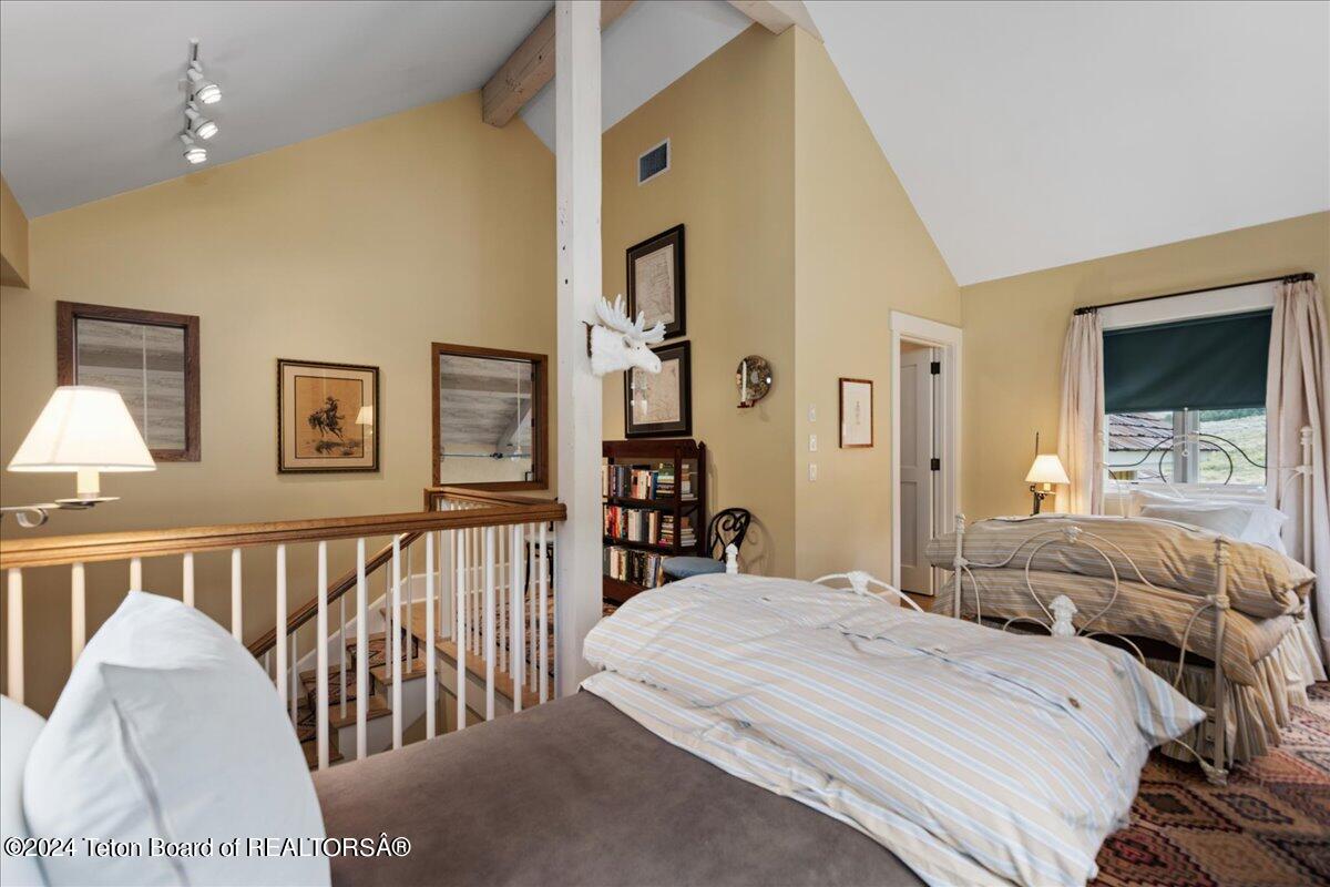 255 East Lucas Riva Ridge Road Jackson, WY 83001 - Photo 11 of 38 Main House Second Floor Bedroom