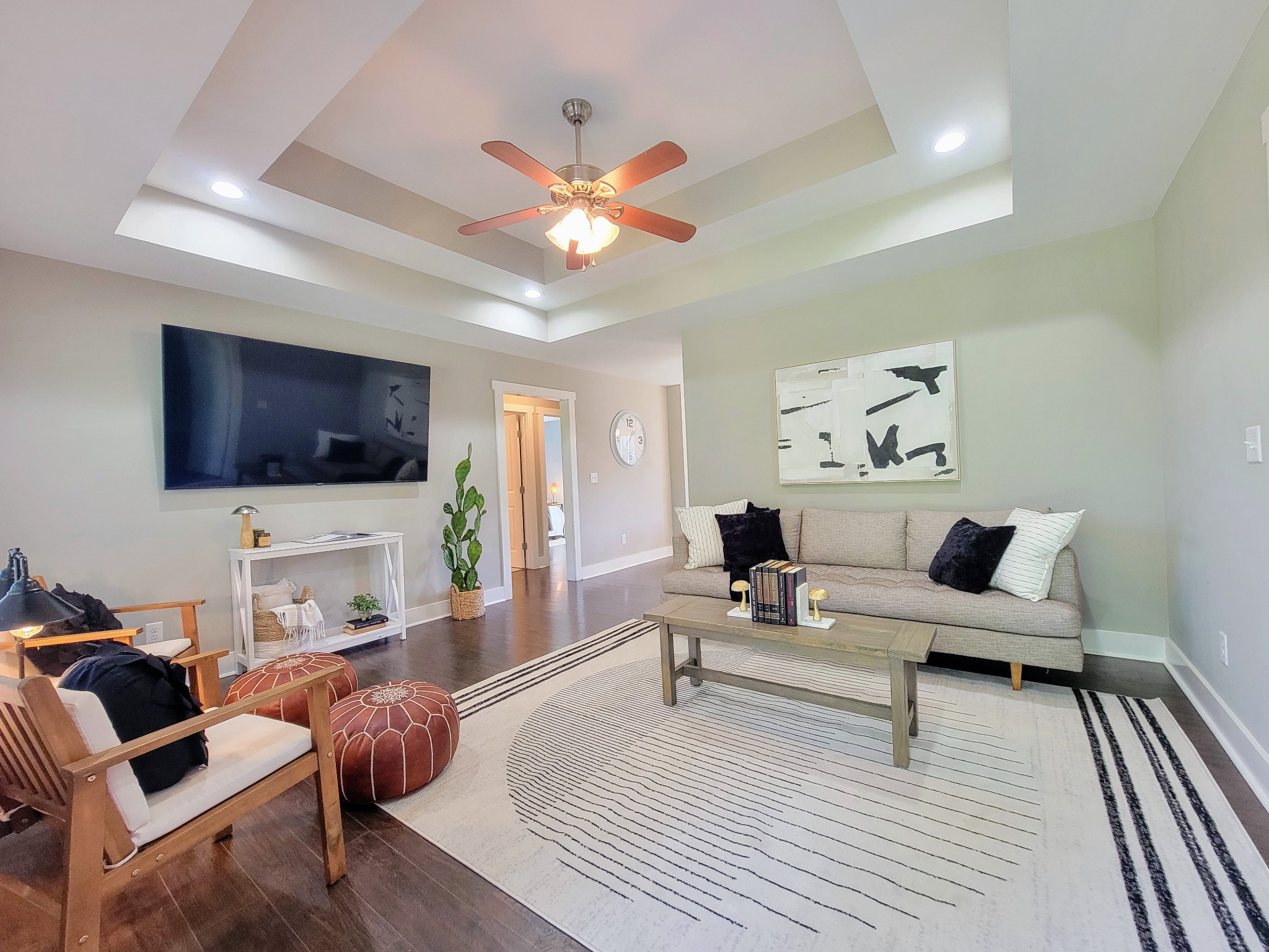 961 Big Springs Road Charlotte, TN 37036 - Photo 6 of 50 Calming light colors and double trey ceilings give this living area depth and beauty.