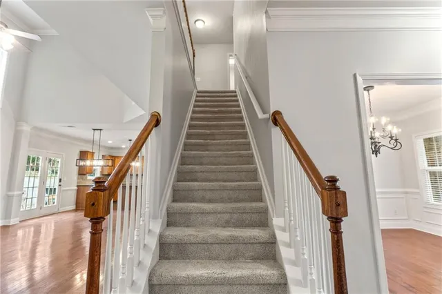 a view of a bedroom from a hallway