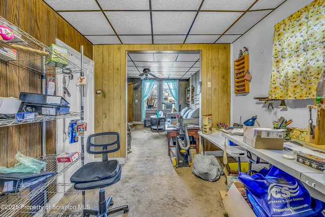 a room with furniture and a chandelier