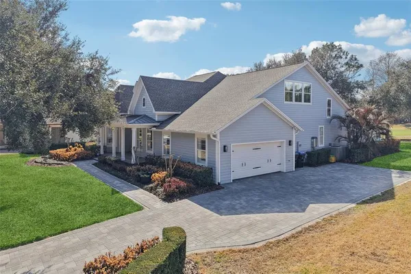 a house view with a garden space