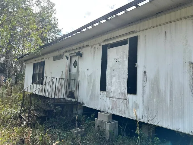 a view of wooden balcony