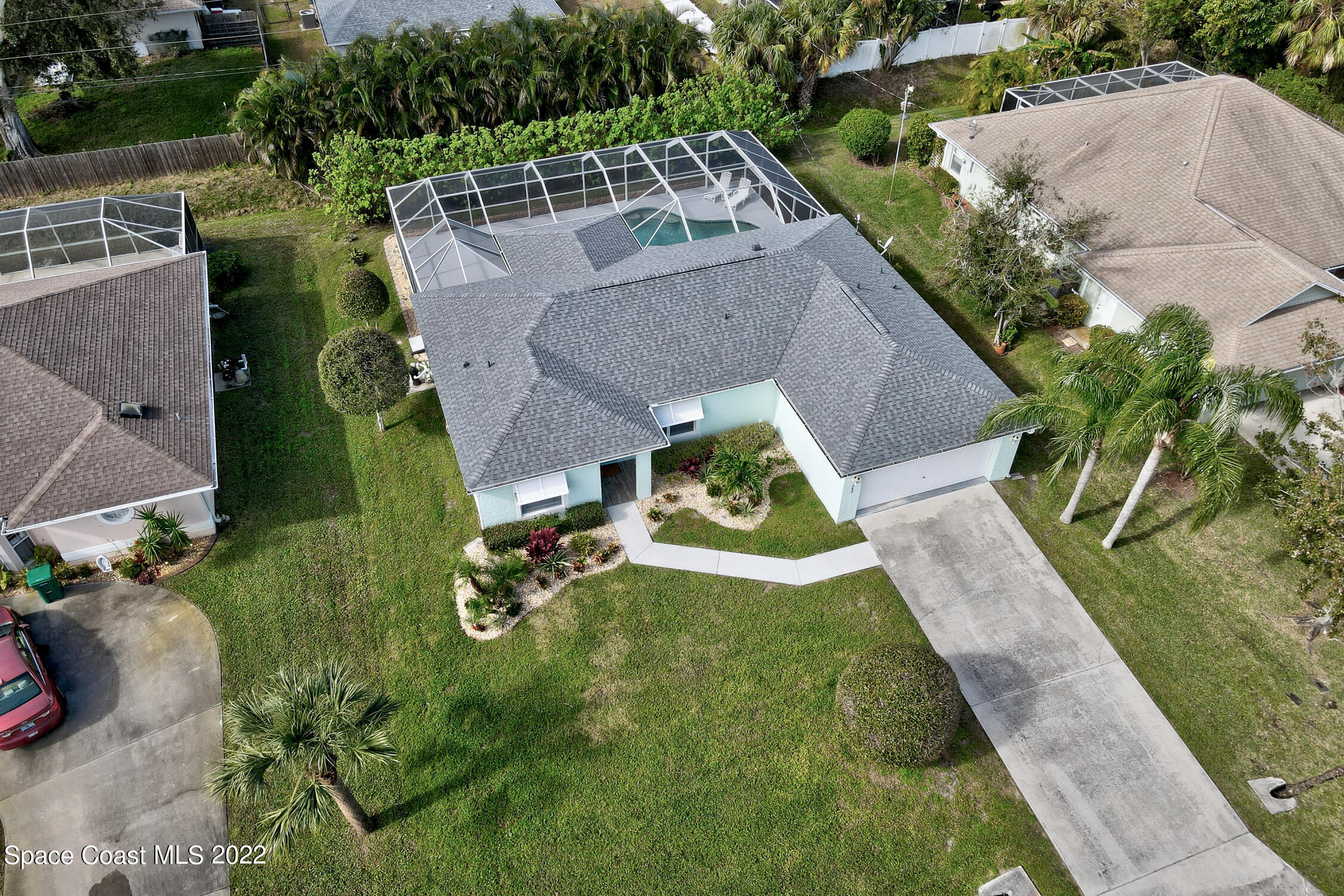 382 Benchor Street Sebastian, FL 32958 - Photo 25 of 34 an aerial view of a house with garden