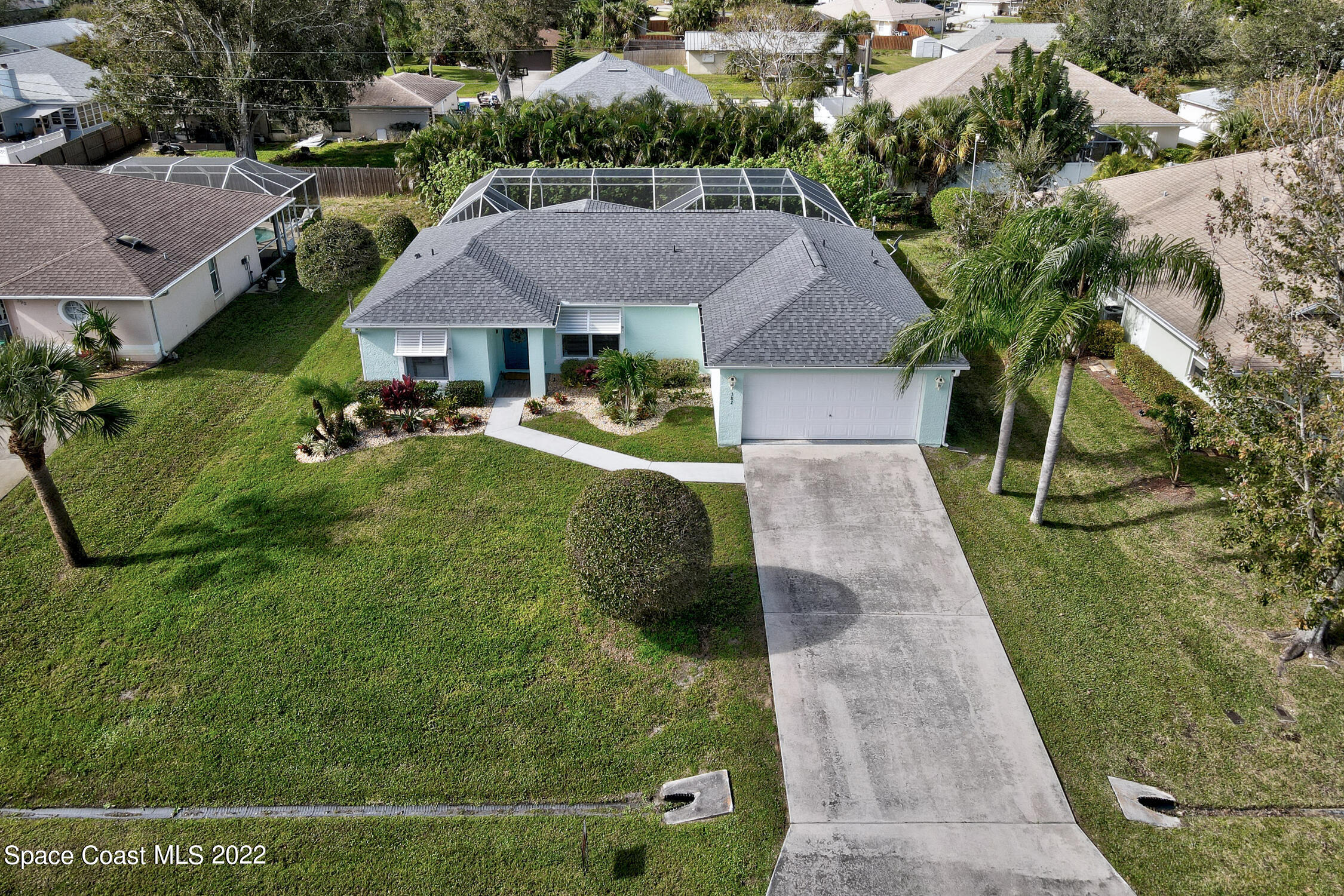 382 Benchor Street Sebastian, FL 32958 - Photo 26 of 34 an aerial view of multiple houses with yard