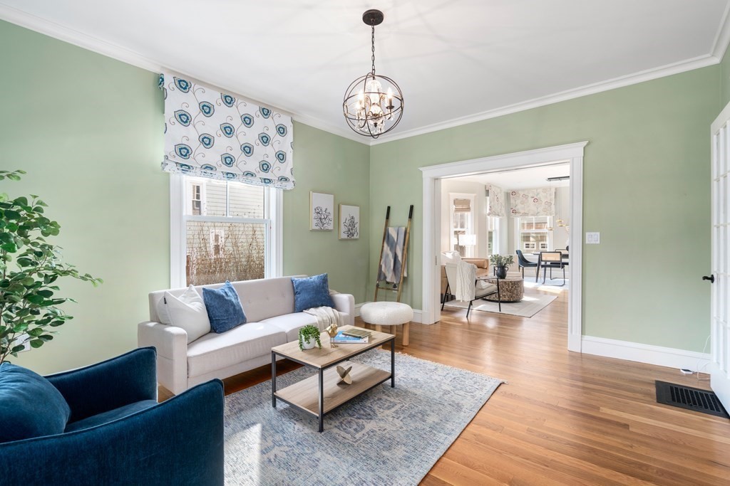 85 Manet Road Newton, MA 02467 - Photo 3 of 40 a living room with furniture and a wooden floor