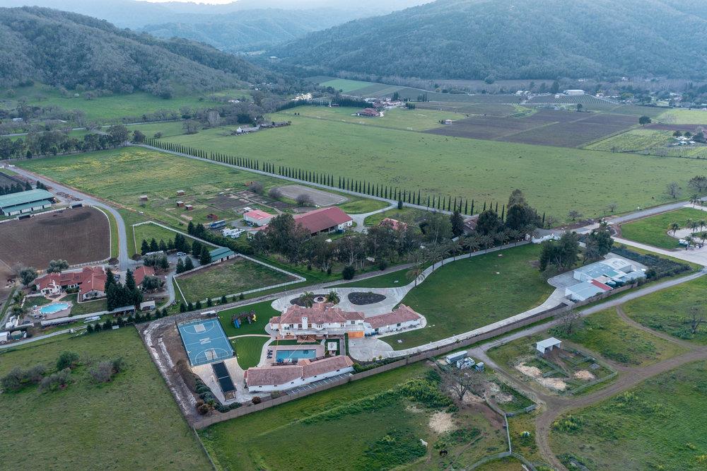 2985 Day Road Gilroy, CA 95020 - Photo 70 of 72 an aerial view of a house with a garden and lake view