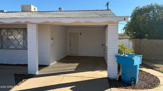 a view of front door of house