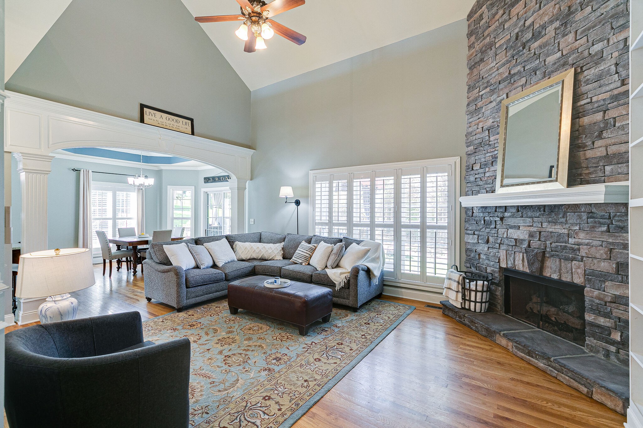2003 Eylandt Court Spring Hill, TN 37174 - Photo 3 of 33 a living room with furniture and a fireplace