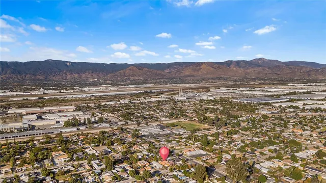 a view of an outdoor space and mountain view