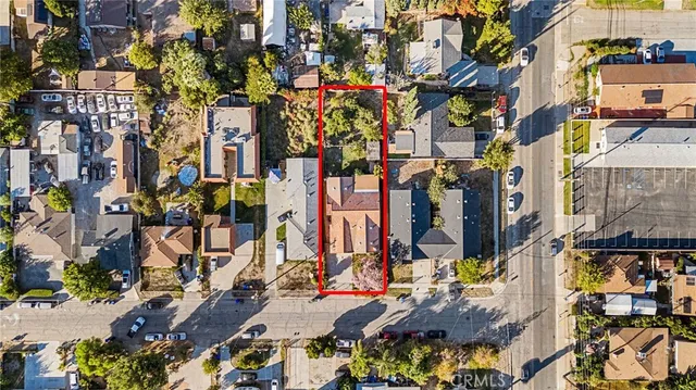 a view of a city with lots of traffic