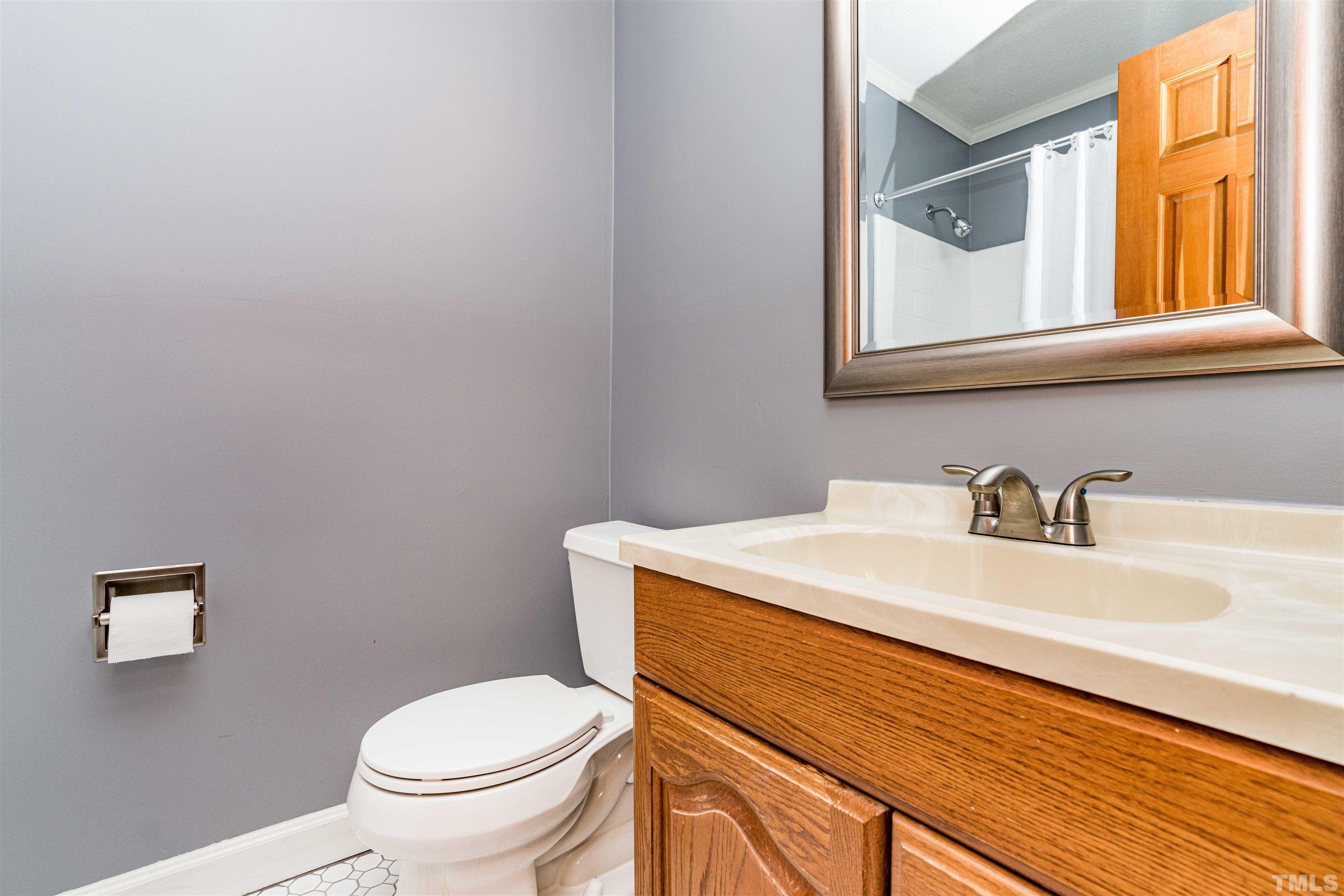 103 Marilyn Circle Cary, NC 27513 - Photo 38 of 64 a bathroom with a sink and a toilet
