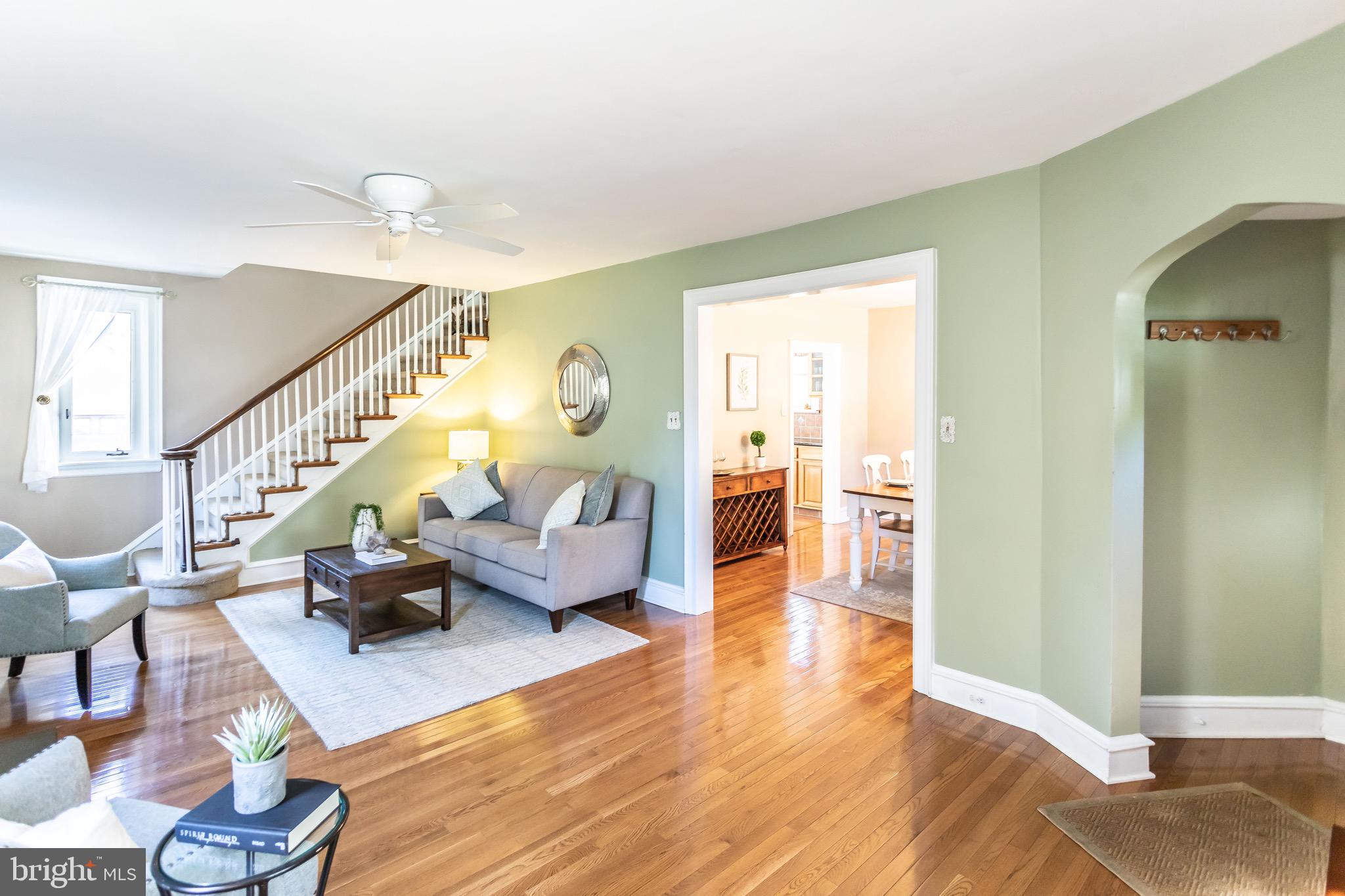 105 West Clearfield Road Havertown, PA 19083 - Photo 11 of 56 a living room with furniture and a wooden floor