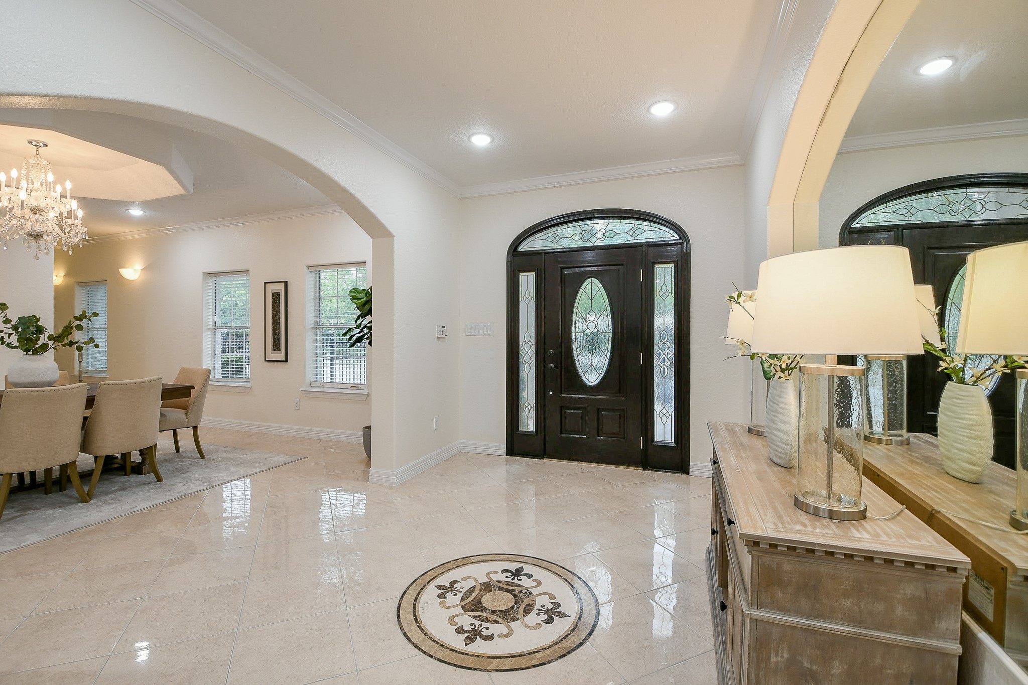 404 Moss Street Houston, TX 77009 - Photo 5 of 40 a living room with furniture and a mirror