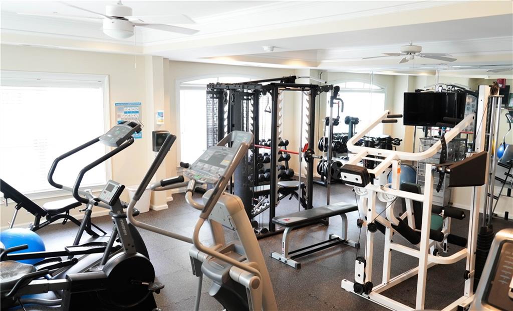 3275 Lenox Road Northeast, Unit 107 Atlanta, GA 30324 - Photo 17 of 18 a view of a room with gym equipment