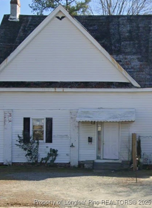 a front view of a house