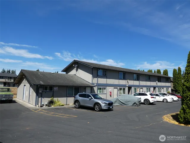 a car parked in front of a building