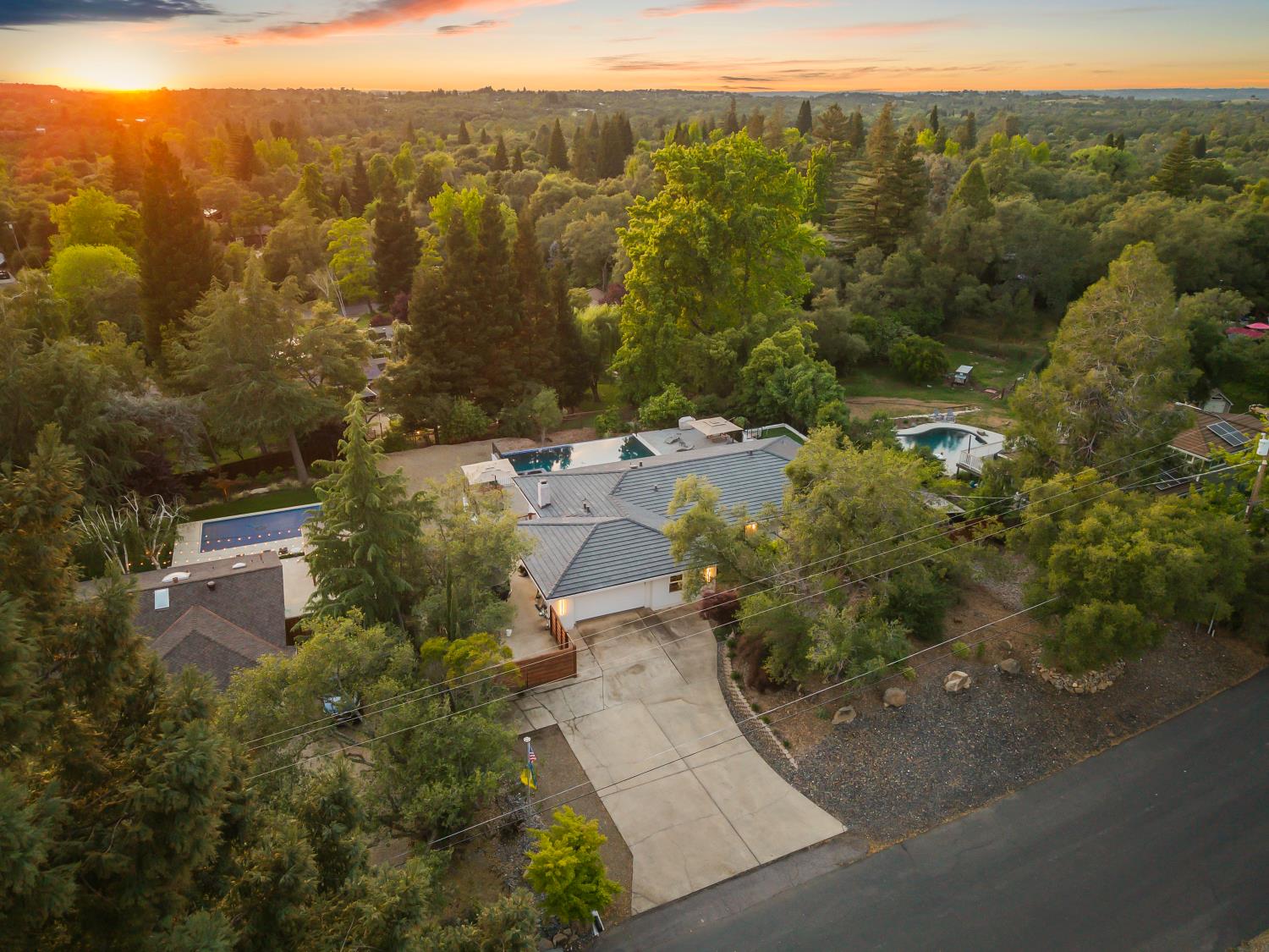 6762 Highland Road Granite Bay, CA 95746 - Photo 71 of 90 an aerial view of residential house with outdoor space