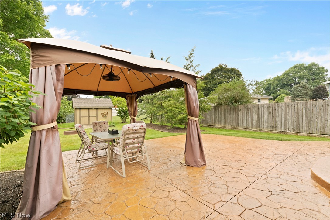 575 Overwood Road Akron, OH 44313 - Photo 35 of 45 View of terrace with a gazebo