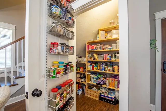 a room with storage and utility