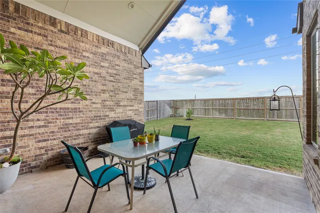 a view of an outdoor seating area