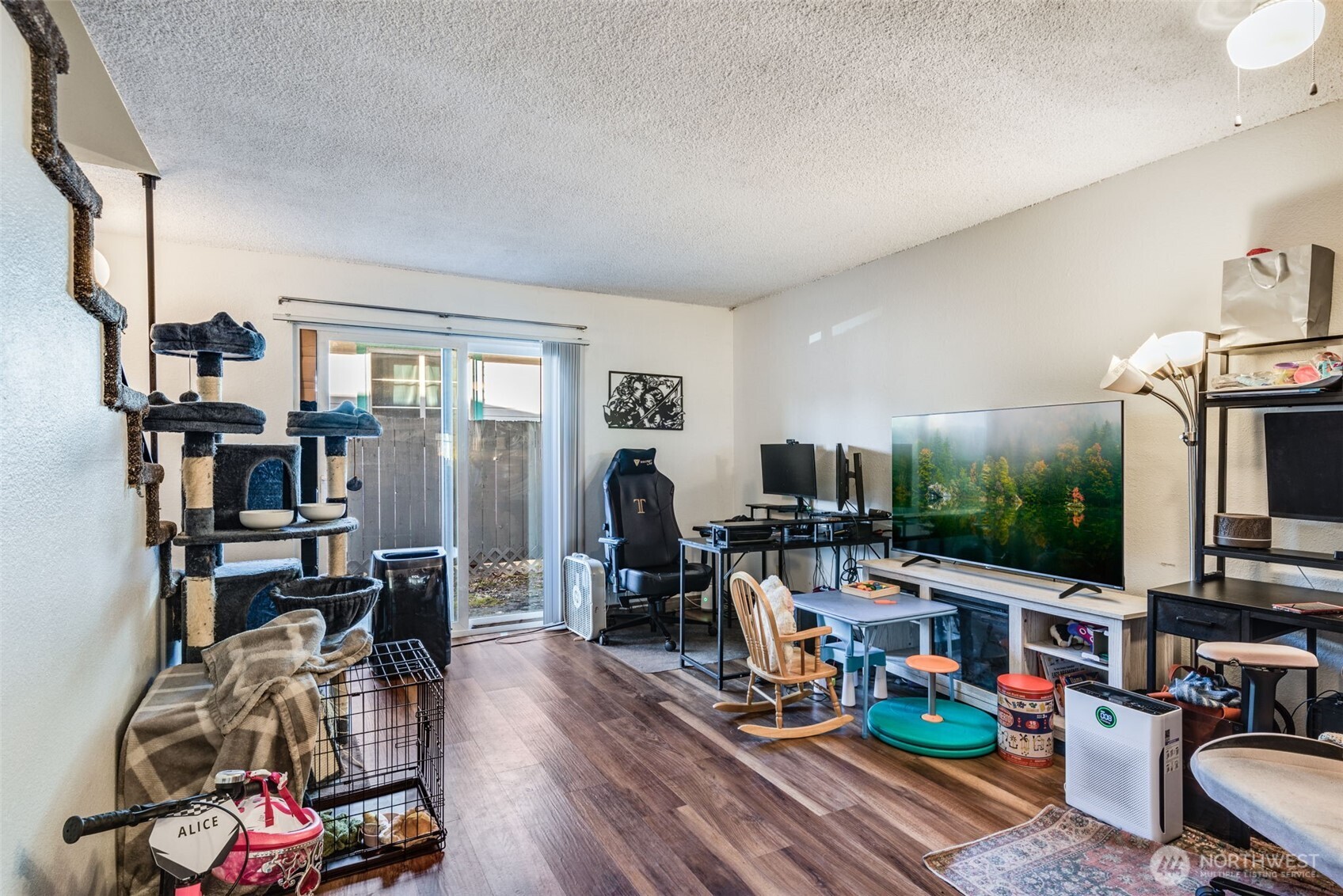 1602 Delaware Street Longview, WA 98632 - Photo 19 of 40 a living room filled with furniture and a flat screen tv