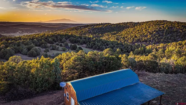 a view of city and mountain